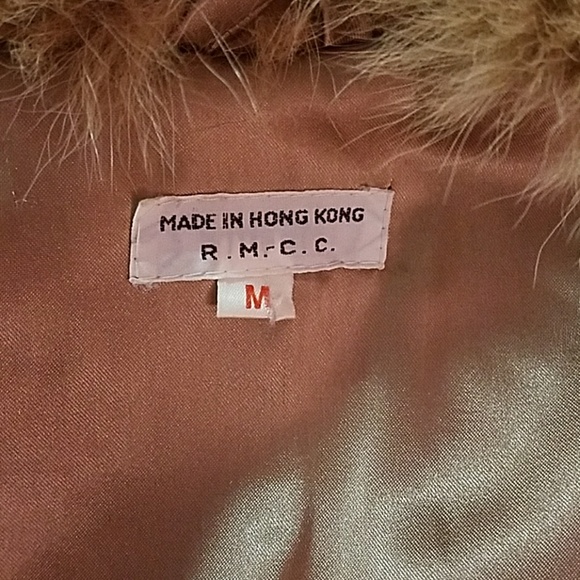 Fur coat , real fur and suede  coat vest combo - Picture 5 of 6